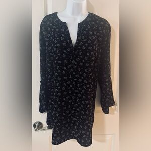 Daniel Rainn Maternity Black Floral Blouse